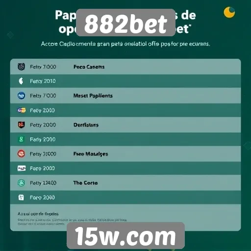 Métodos de pagamento aceitos no 882bet